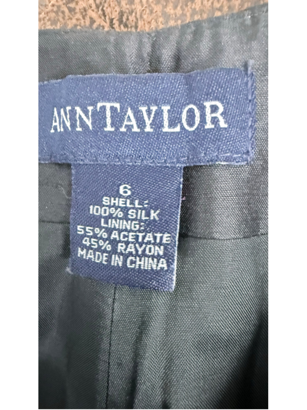 Women's Ann Taylor Silk Dress Pant Charcoal Gray Size 6